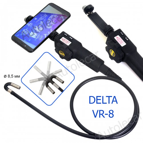 VR-8-8,5мм-1м DELTA Full HD Автомобильный эндоскоп с управляемой камерой и термодатчиком