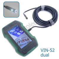 VIN-52-8мм-3м-dual Эргономичный эндоскоп с двойной видеокамерой, съемным кабелем и 4,5" IPS монитором