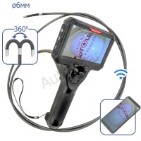 VR-606-6мм-2м (или 3метра) эндоскоп с управляемой камерой и большим съемным IPS монитором 5"